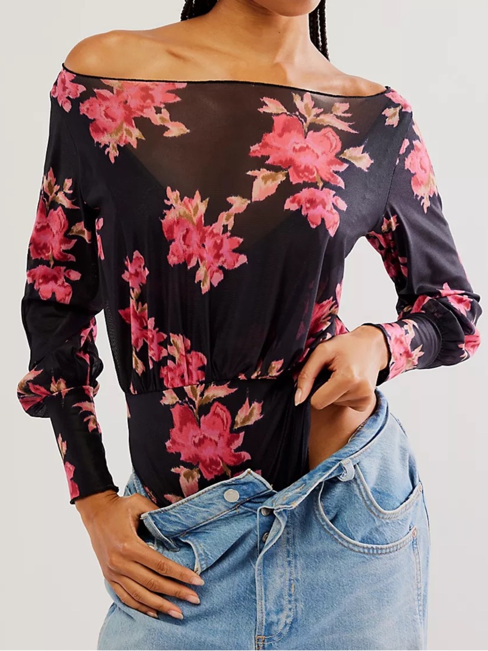 Intimately Free People Undercover Printed Bodysuit